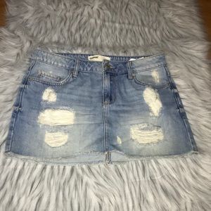 Mini ripped skirt